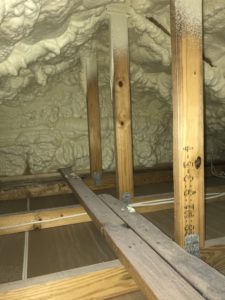 Spray foam insulation