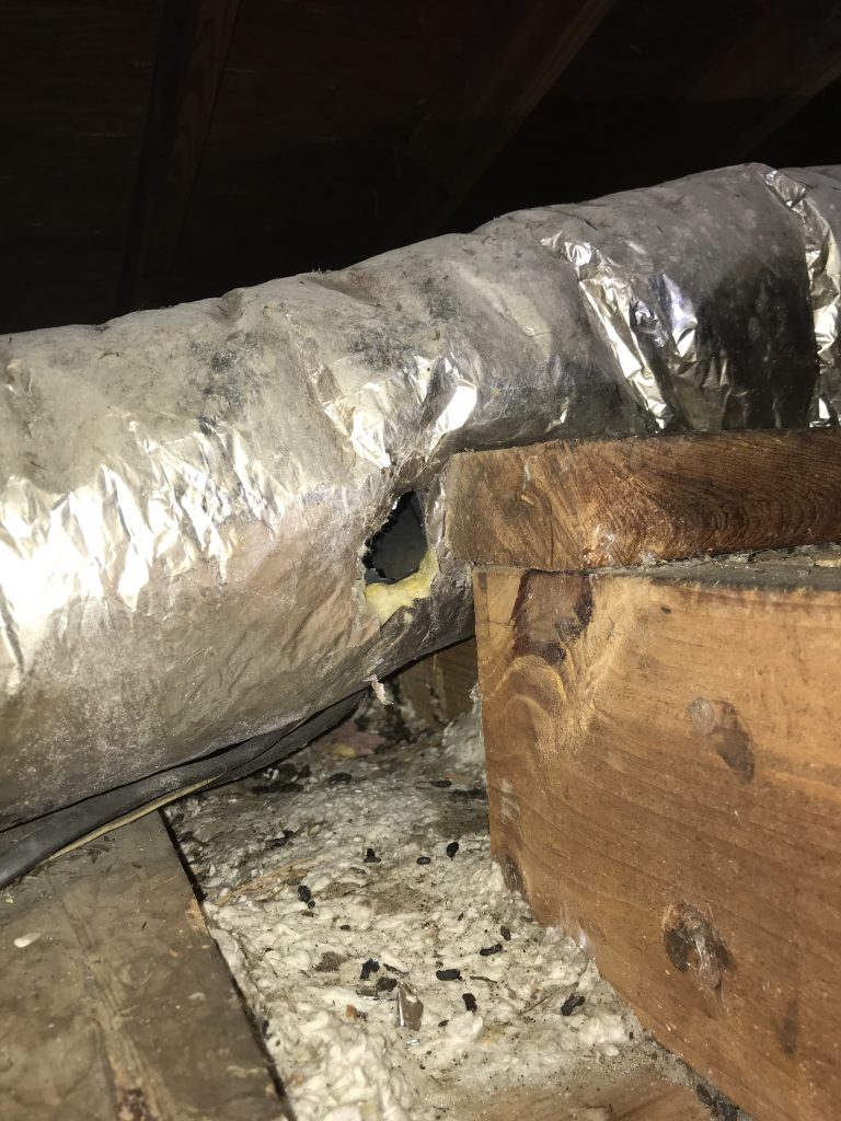Hole in ductwork